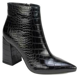 NIB Black croc booties size 8